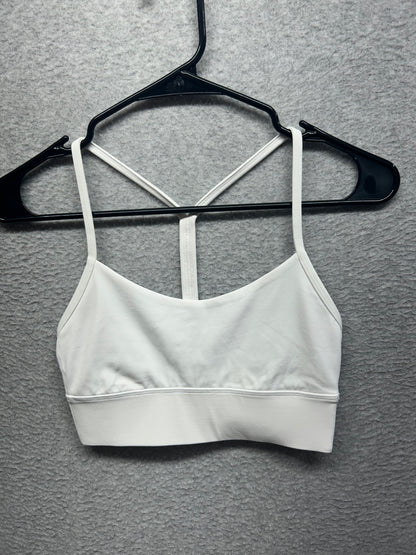 Lululemon Flow Y Nulu Longline Bra Light Support, A–C Cups Size 4 White
