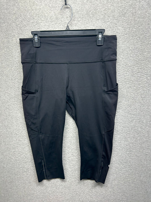 Lululemon Fast & Free Crop II Nulux 19" Size 12 Black