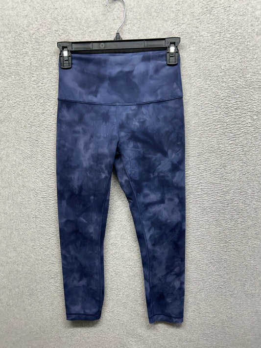 Lululemon Wunder Train High-Rise Crop 23" Size 6 Diamond Dye Shade Naval Blue