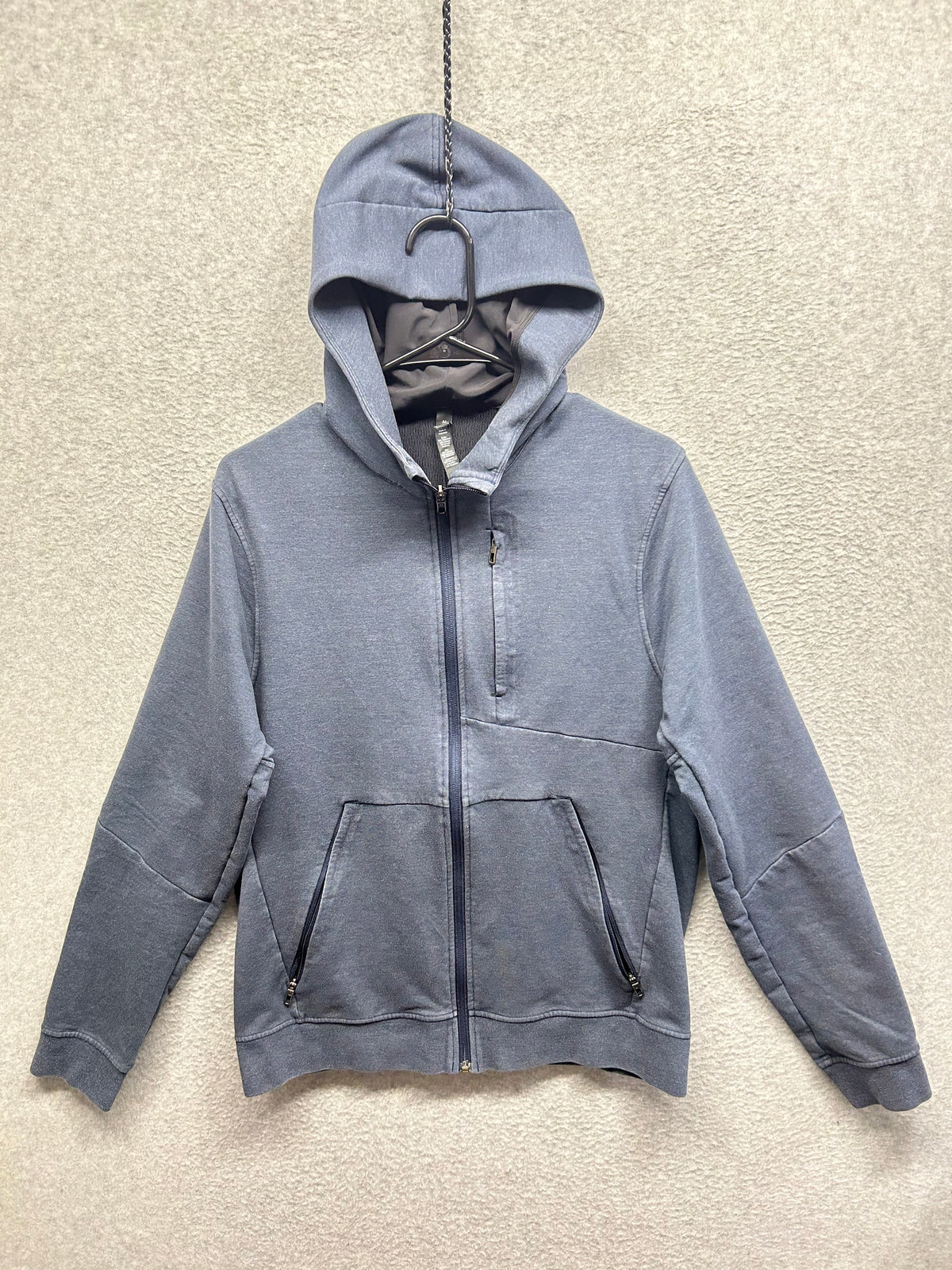 Lululemon City Sweat Zip Hoodie Size M Heathered True Navy