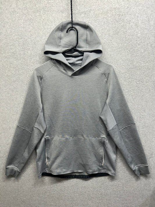 Lululemon Textured Tech Hoodie Size M Heathered White Opal / Rhino Grey