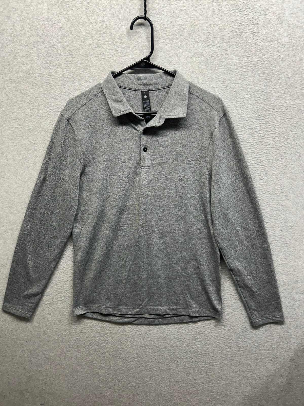 Lululemon Evolution Long Sleeve Polo Shirt Size Medium Gray