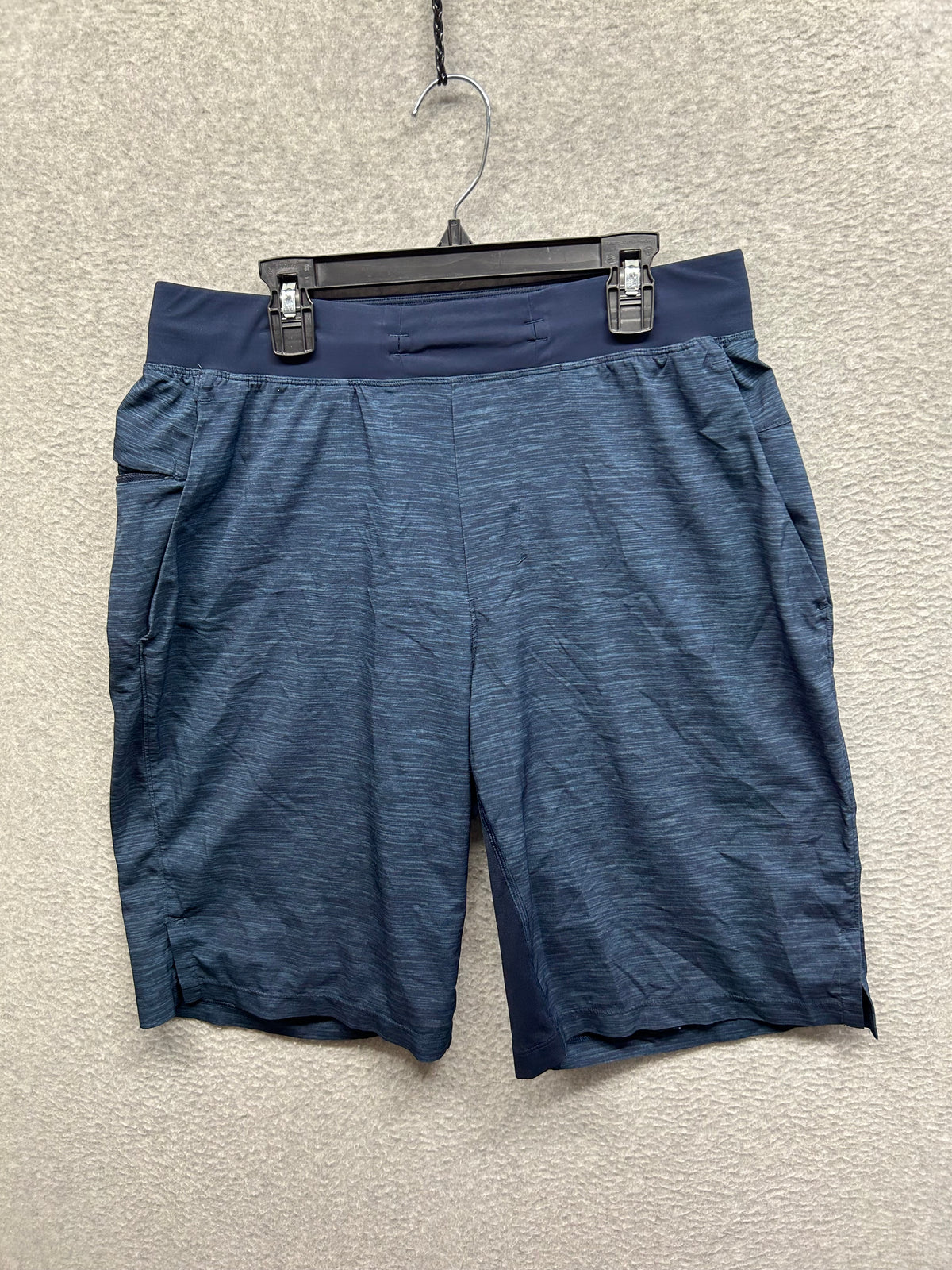 Lululemon T.H.E. Short Linerless 11" Updated Size M Heather Allover Iron Blue True Navy