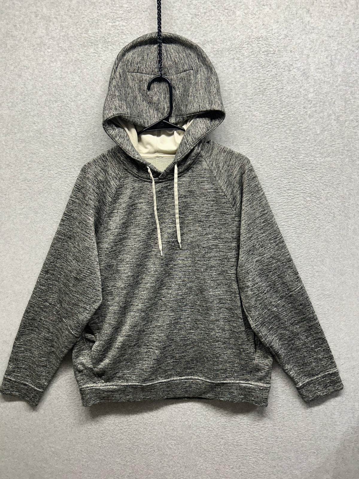 Lululemon City Sweat Pullover Hoodie Fleece Size L Heathered Muslin