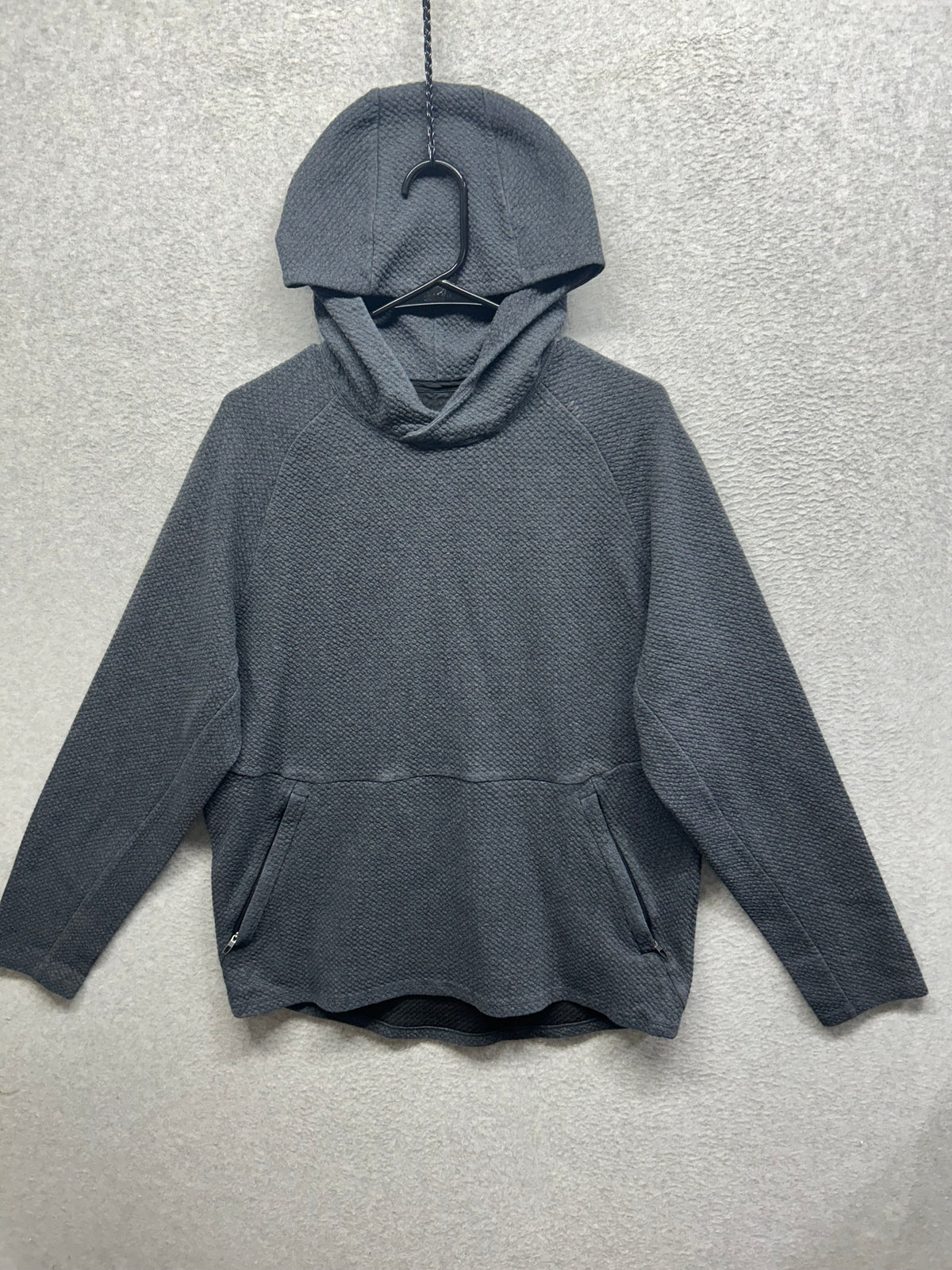 Lululemon At Ease Hoodie Size L Heathered Black / Black