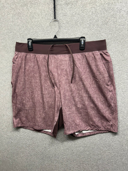 Lululemon T.H.E. Short 9" Linerless Size XXL Sunbleached Cherry Cola Multi