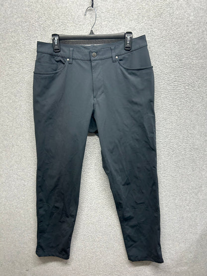 Lululemon ABC Classic-Fit 5 Pocket Pant 32"L Warpstreme Size 34 Obsidian