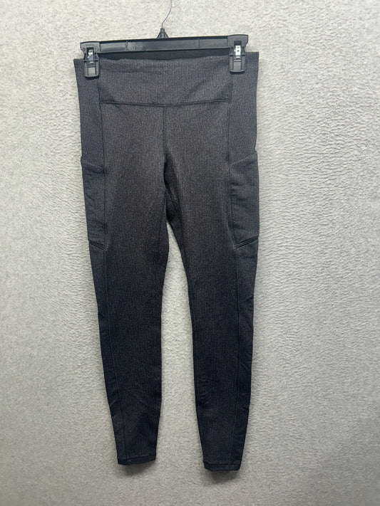 Lululemon Speed Up Tight 28" Size 6 Power Luxtreme Variegated Knit Black Heathered Black