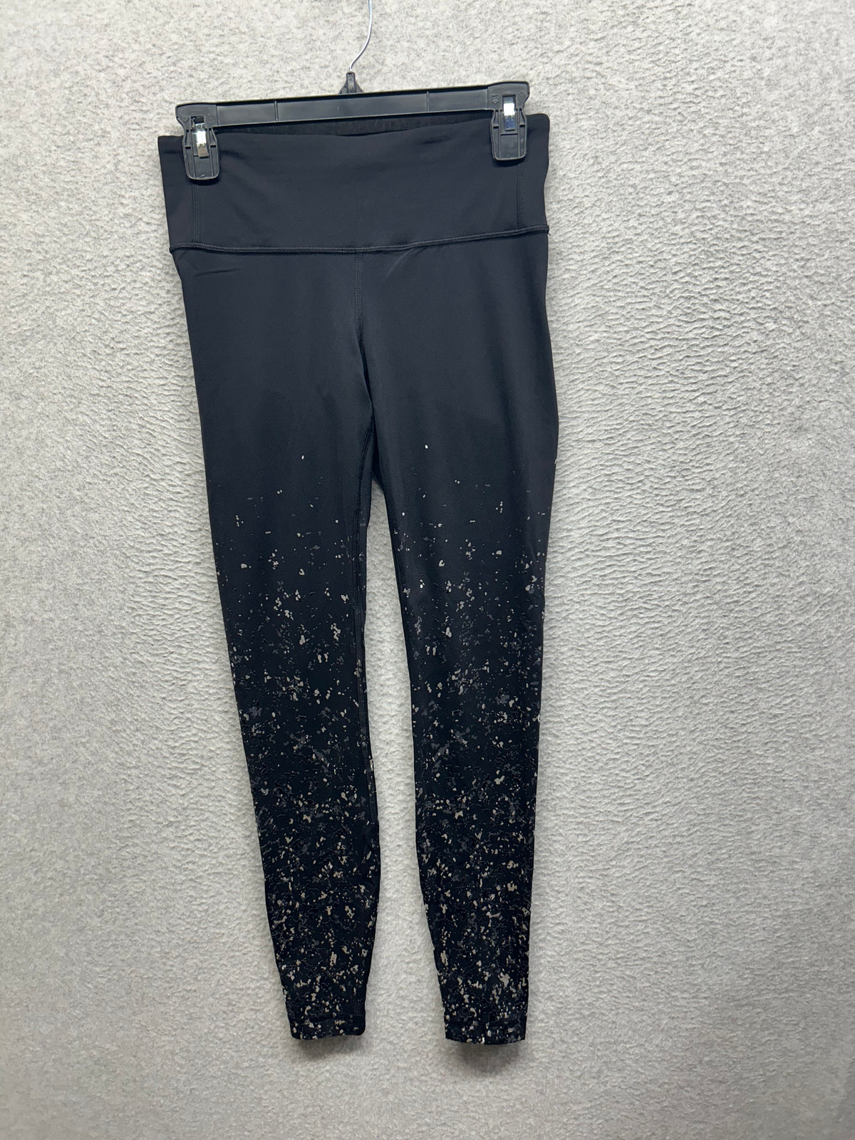Lululemon Speed Wunder Tight 28" Speckle Shine Size 6 Black / Deep Coal / Silver