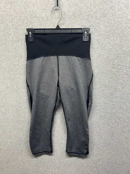 Lululemon Train Times Crop (17") Size 6 Heathered Black / Black