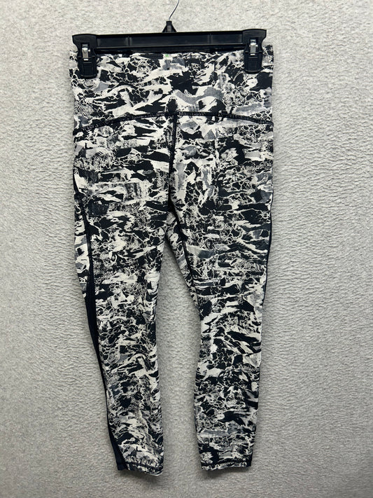 Lululemon Train Times 7/8 Pant (25" ) Size 6 Interlaced Starlight Black / Black