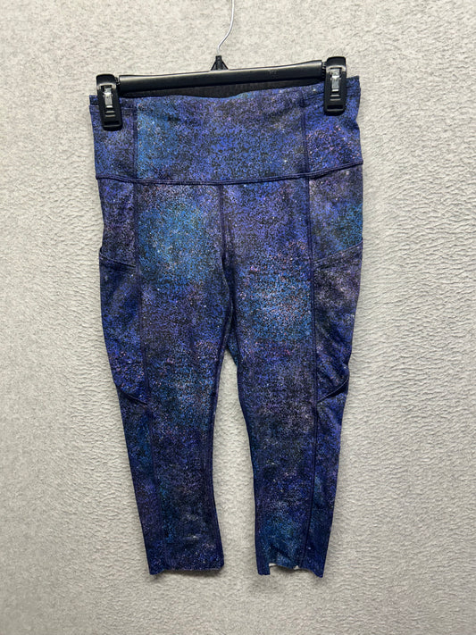 Lululemon Fast and Free High-Rise Crop II Non-Reflective Nulux Size 6 Polar Lights Blue Multi