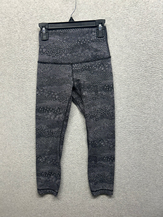 Lululemon Align Pant Full Length 28" Size 2 Meisai Ice Grey Black