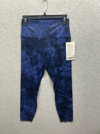 Lululemon Align High Rise 25" Pants Shine Size 8 Blue Diamond Dye