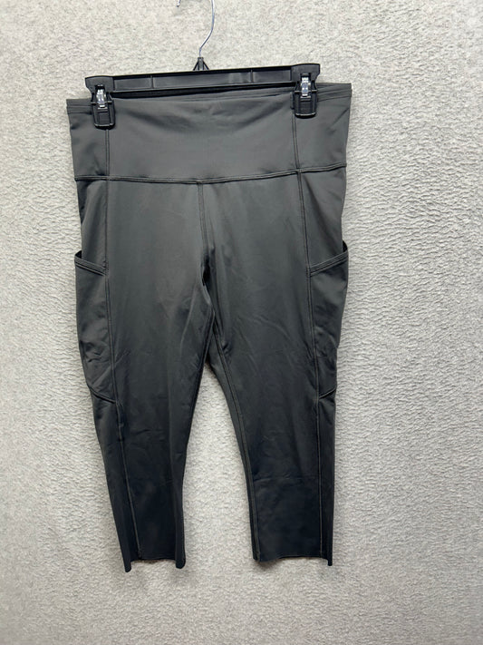 Lululemon Fast and Free Crop II 19" Non-Reflective Size 10 Graphite Grey