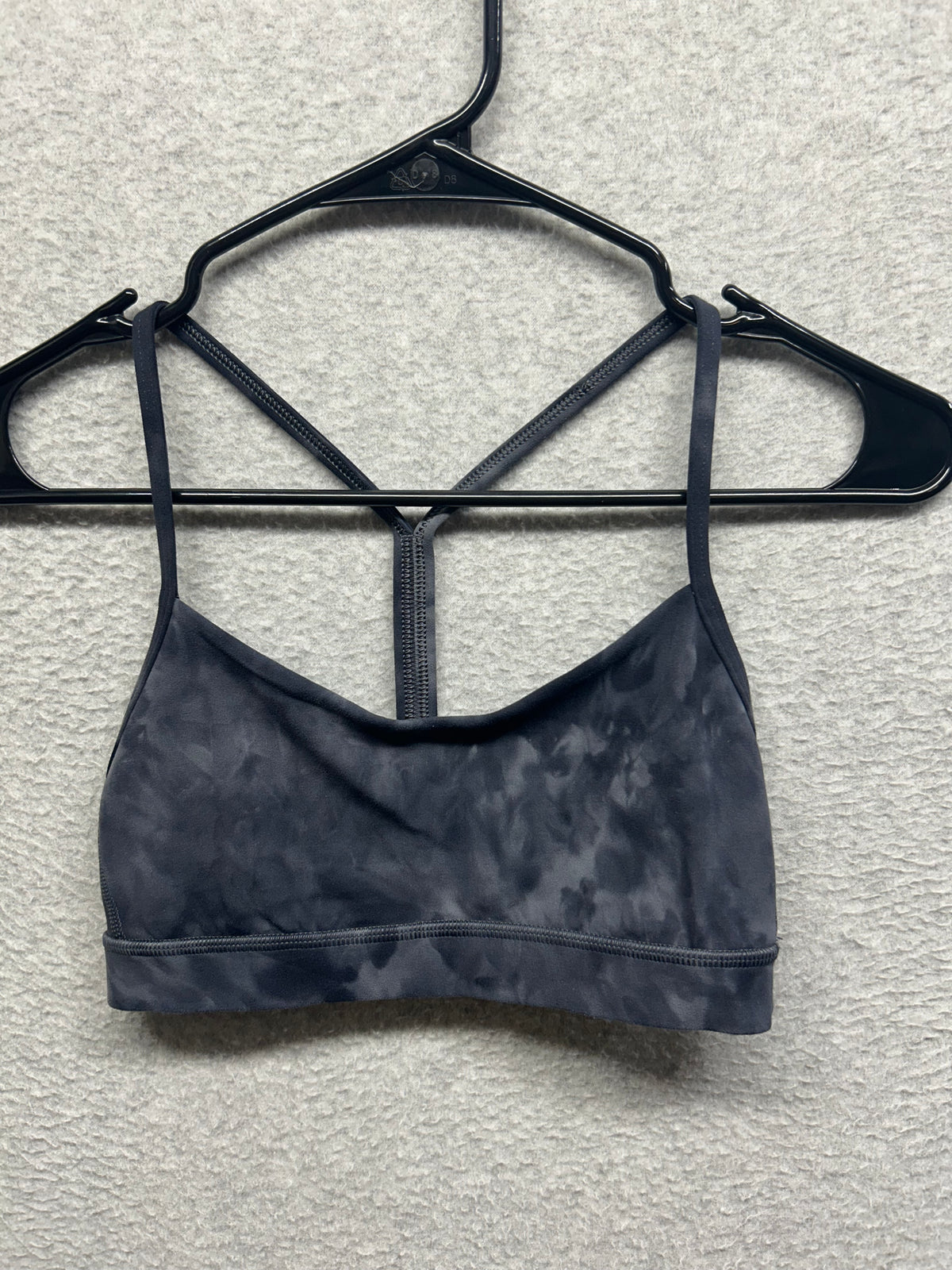 Lululemon Flow Y Bra Nulu Light Support, B/C Cup Size 4 Diamond Dye Pitch Grey Graphite Grey