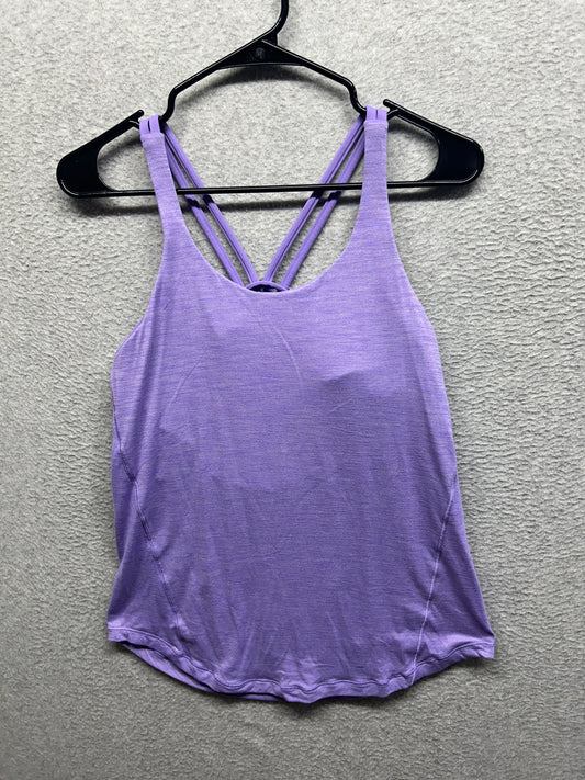 Lululemon Moment To Movement 2-In-1 Tank Size 6 Heathered Enchanted Iris / Enchanted Iris