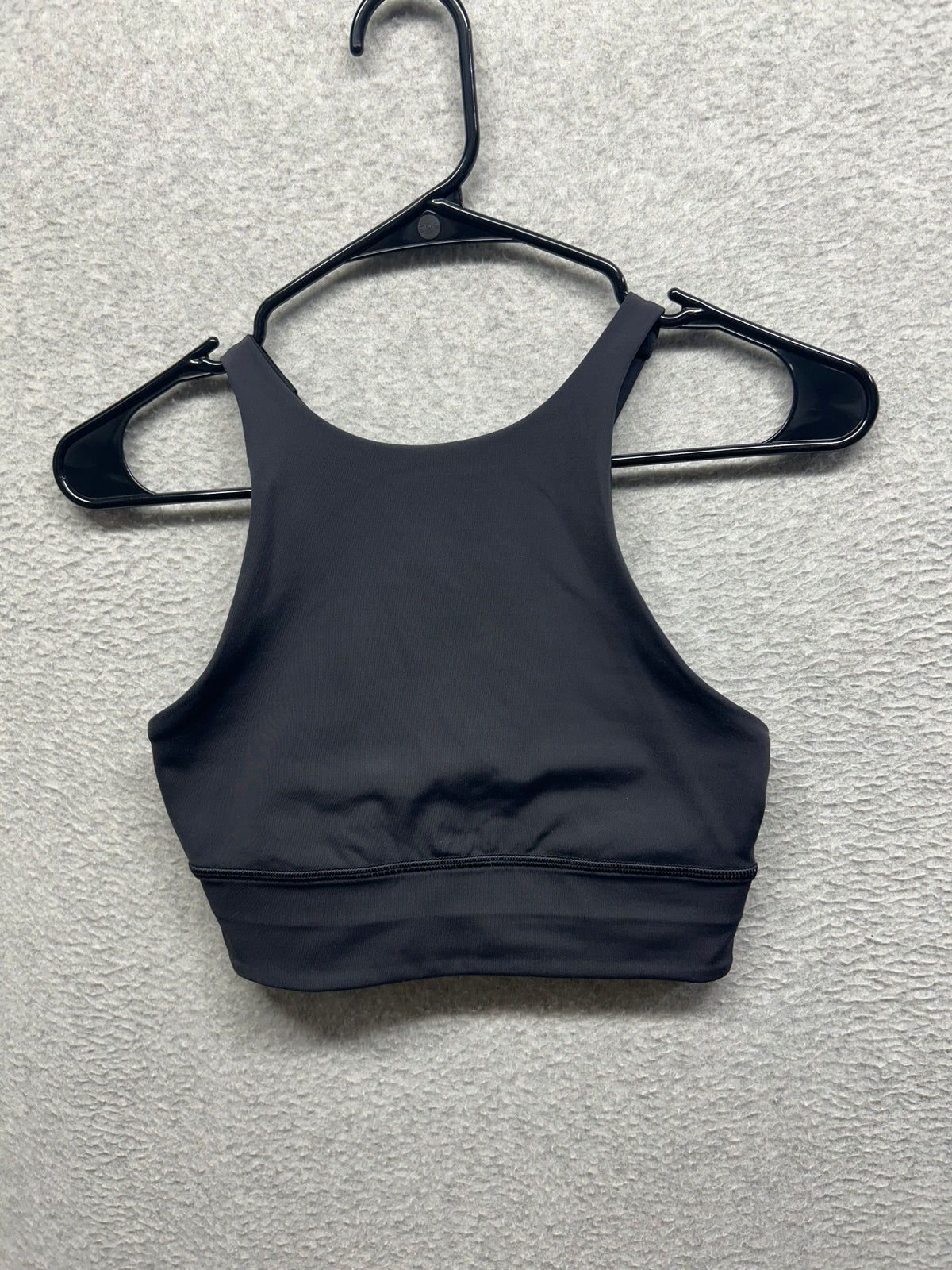 Lululemon Energy Bra High Neck Long Line Tough Size 6 Black