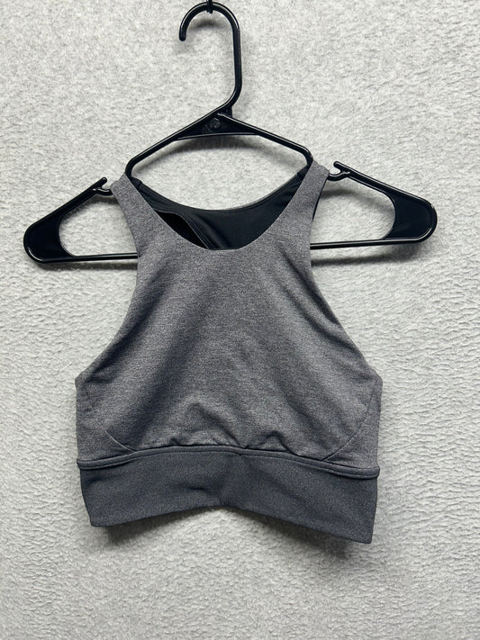 Lululemon Back In Action Bra Size 8 Heathered Black