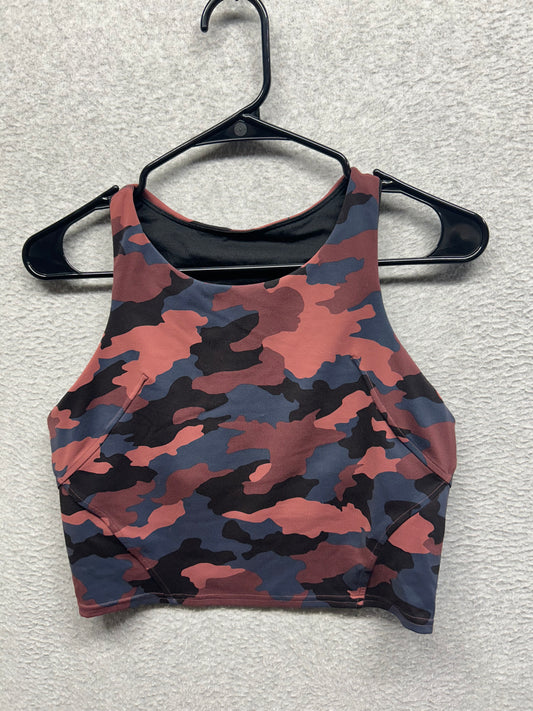 Lululemon Invigorate Training Tank Top Size 10 Heritage 365 Camo Smoky Red Night Sea Multi / Black