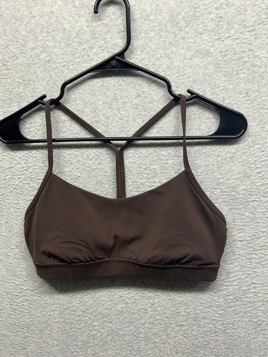 Lululemon Flow Y Bra Nulu Light Support, A–C Cups Size 10 Espresso