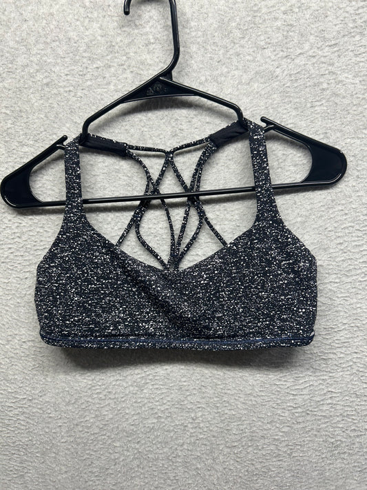 Lululemon Free To Be Zen Bra Size 10 Speckled Foil White Blue