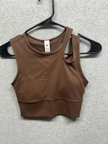 Lululemon Mastered Motion Cropped Tank Size 2 Brown