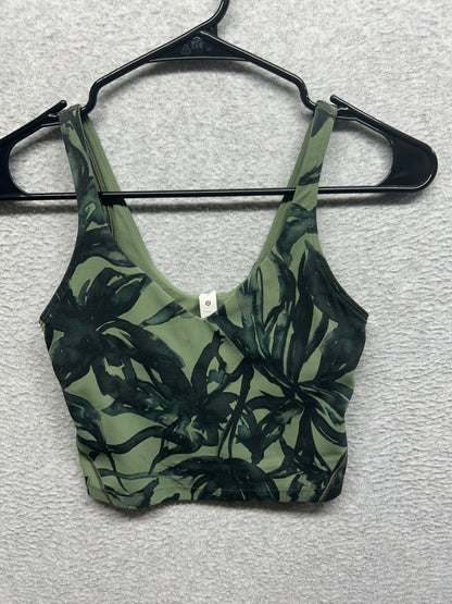 Lululemon Align Tank Top Size 2 Botanical Bloom Green Twill Multi