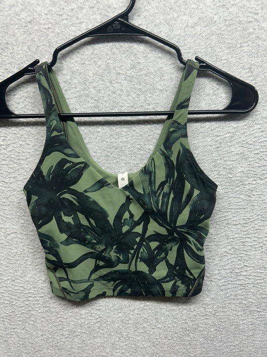 Lululemon Align Tank Top Size 2 Botanical Bloom Green Twill Multi