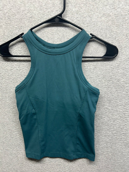 Lululemon Ribbed Nulu Racerback Yoga Tank Top Size 2 Green Jasper