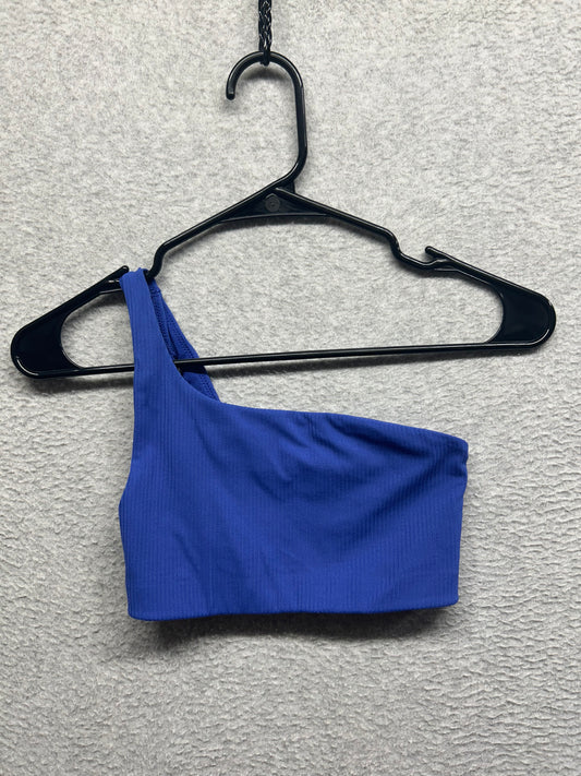 Lululemon Ribbed Nulu Asymmetrical Yoga Bra Light Support, A/B Cup Size 2 Psychic