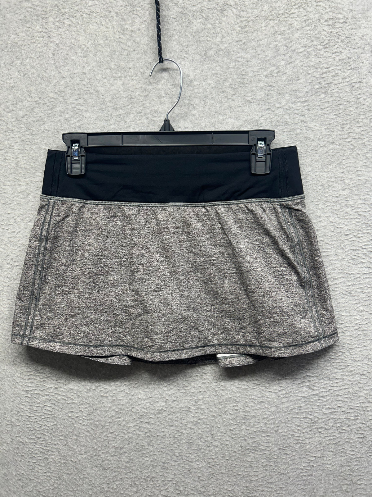 Lululemon Pace Rival Skirt (Regular) No Panels 13" Size 6 Heather Lux Multi Black / Black
