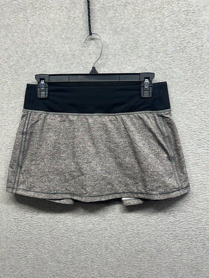 Lululemon Pace Rival Skirt (Regular) No Panels 13" Size 6 Heather Lux Multi Black / Black