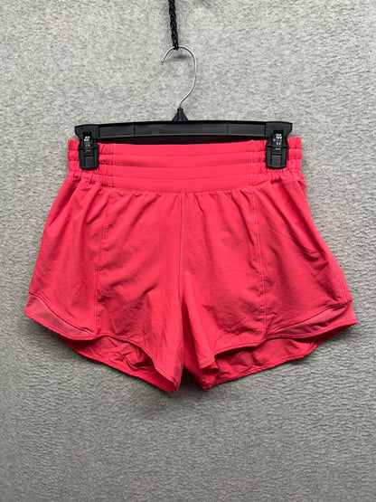 Lululemon Hotty Hot High-Rise Lined Short 4" Size 6 Raspberry Cream