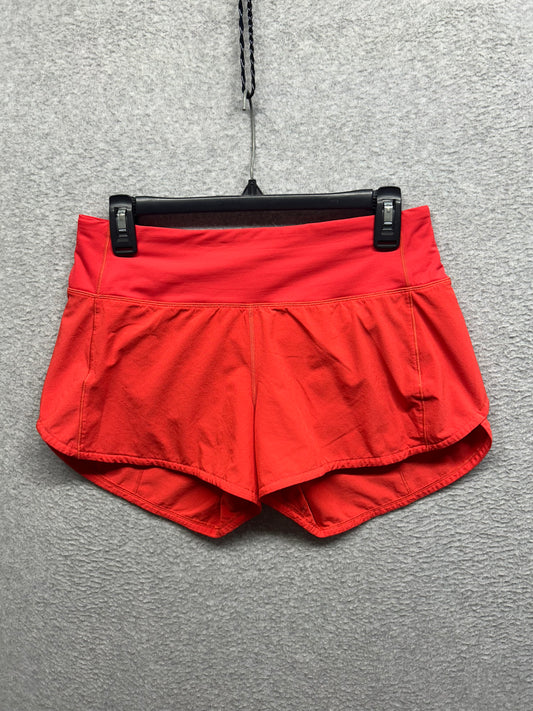 Lululemon Speed Up Mid-Rise Lined Short 4" Size 6 Orange Soda