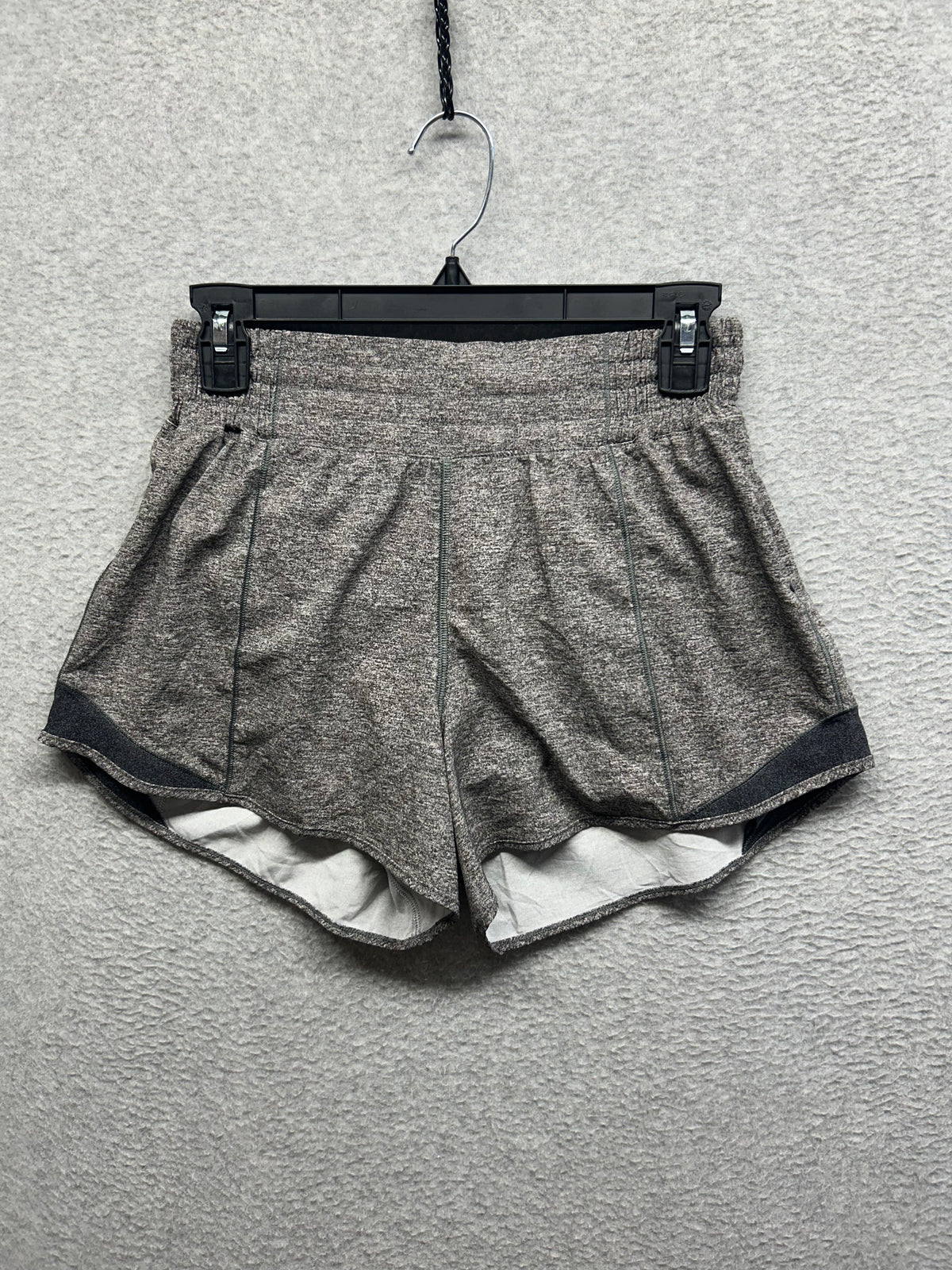 Lululemon Hotty Hot Short High-Rise Long 4" Size 6 Heather Lux Multi Black