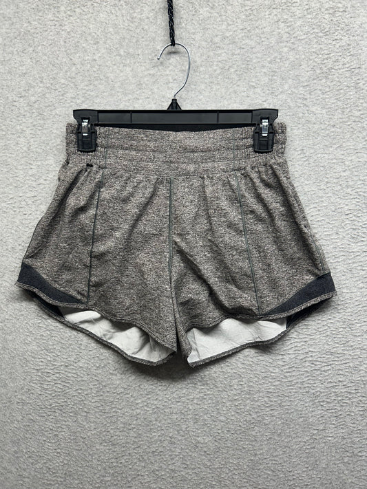 Lululemon Hotty Hot Short High-Rise Long 4" Size 6 Heather Lux Multi Black