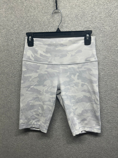 Lululemon Wunder Under Short 10" Ribbed Size 8 Incognito Camo Jacquard Alpine White Starlight
