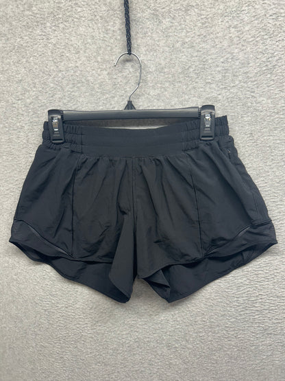 Lululemon Hotty Hot Short Long 4" Size 8 Black