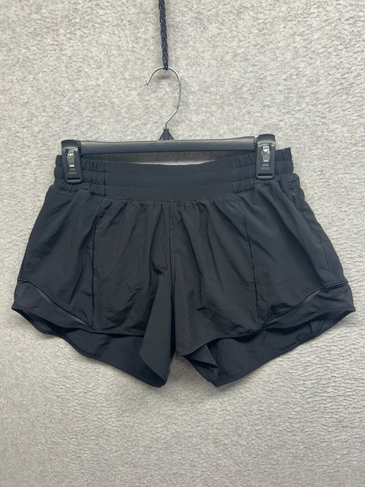 Lululemon Hotty Hot Short Long 4" Size 8 Black