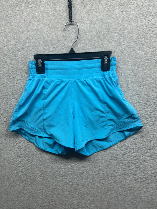 Lululemon Hotty Hot High-Rise Lined Short 4" Size 2 Kayak Blue Light