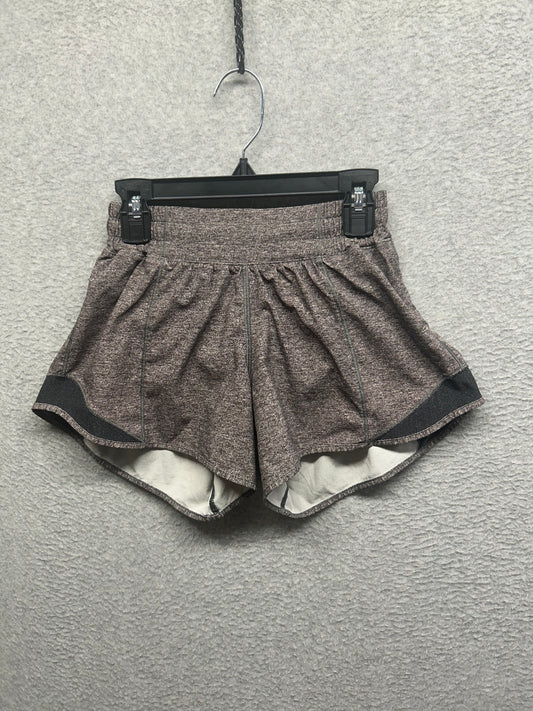 Lululemon Hotty Hot Short II Long 4" Size 2 Heather Lux Multi Black