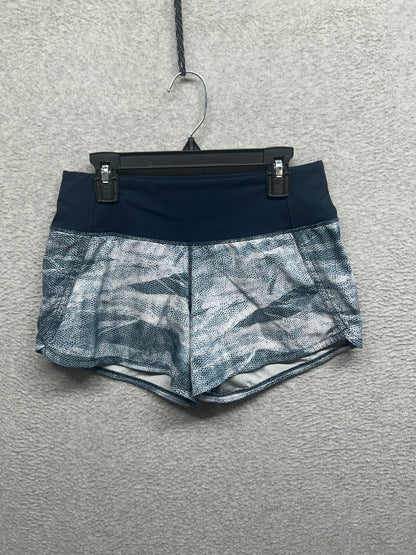 Lululemon Run Times Short II 4" Size 2 Mesh Scape Multi / True Navy