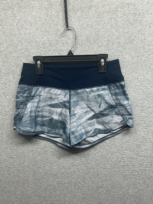 Lululemon Run Times Short II 4" Size 2 Mesh Scape Multi / True Navy
