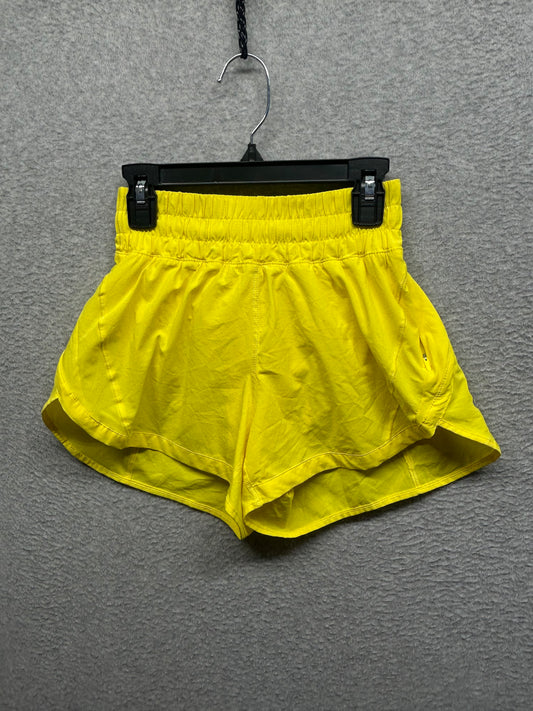 Lululemon Track That High-Rise Lined Short 3" Size 2 Sonic Yellow