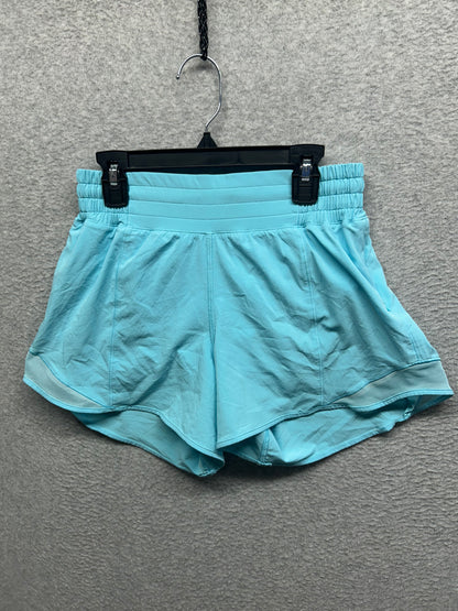 Lululemon Hotty Hot High-Rise Lined Short 4" Size 4 Blue Chill