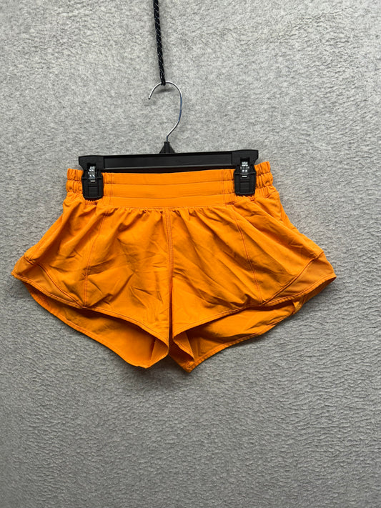 Lululemon Hotty Hot Low-Rise Lined Short 2.5" Size 4 Orange Soda
