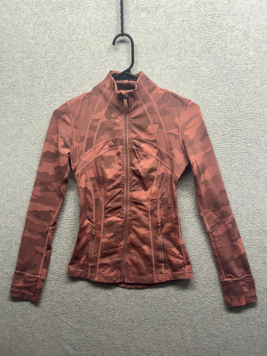 Lululemon Define Jacket Size 2 Heritage 365 Camo Brier Rose Multi