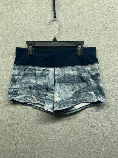 Lululemon Run Times Short II 4" Size 4 Mesh Scape Multi / True Navy