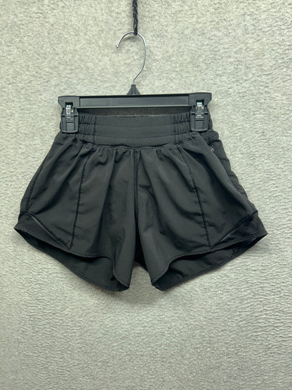 Lululemon Hotty Hot Short II Long 4" Size 0 Black